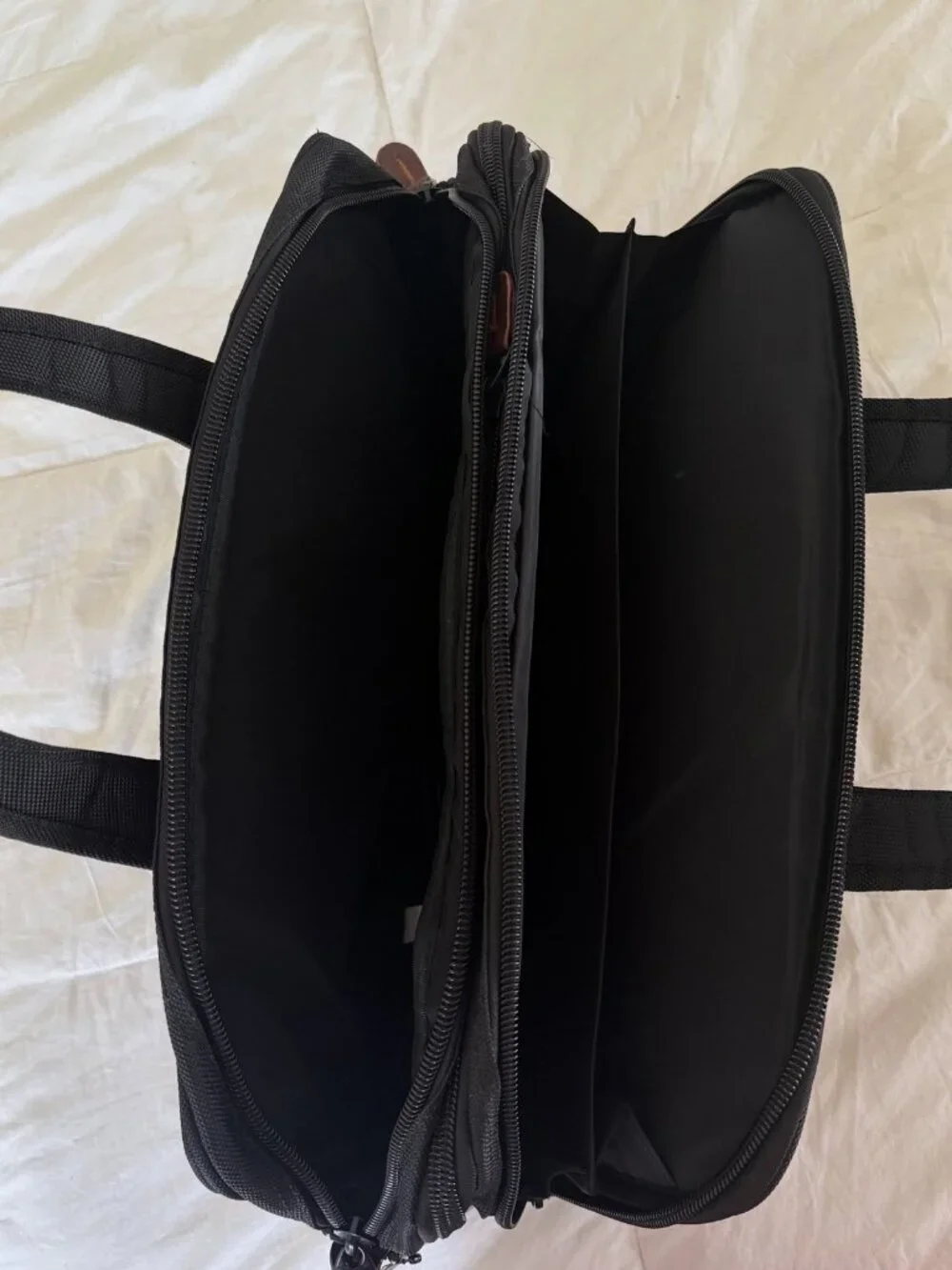 NWT Minerva Black Laptop Briefcase Travel Bag Computer Shoulder Strap